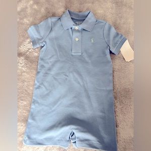 Polo by Ralph Lauren, boys, blue onesie.